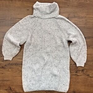 Blu Pepper Sweater Tunic Small Oversized Funnel Neck Knit Confetti‎ Boutique